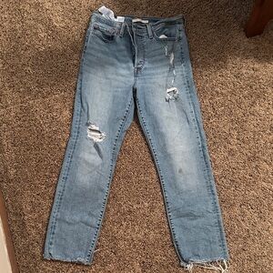 Levi's Women's Distressed Blue Jeans